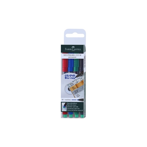 [1525 M] Faber Castell - Multimark Permanent 1.0mm 4pc