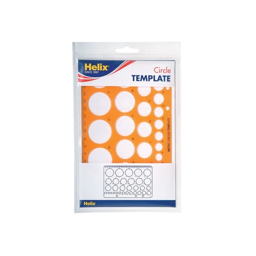 [No.H67] Helix Circle Template  From 3 to 34mm