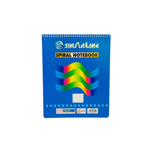 [APS33] SINARLINE,Spiral Top Note Book 8X10 70SH No.SP03887