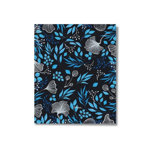 [UB24-4736-FC-03] UniBook Notebook Flexi one line 60 sheet 10X8 Blue & White Flower