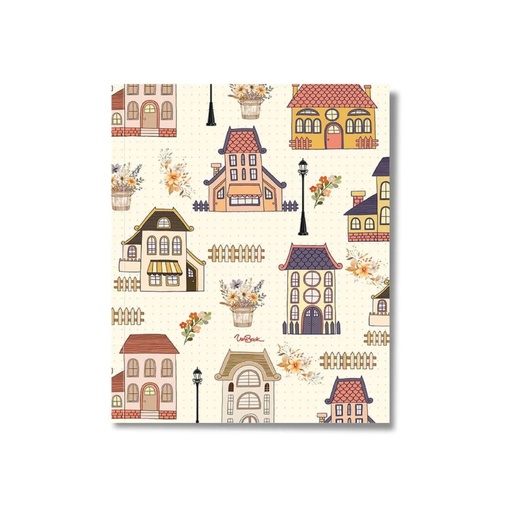 [UB24-4743-FC-04] UniBook Notebook Flexi one line 60 sheet 10X8 Houses