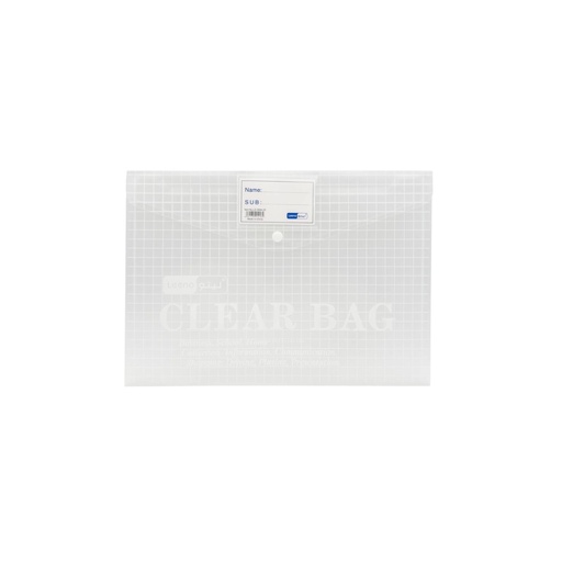 [LE-0684-05] Leeno Clear Bag File Folder FC White
