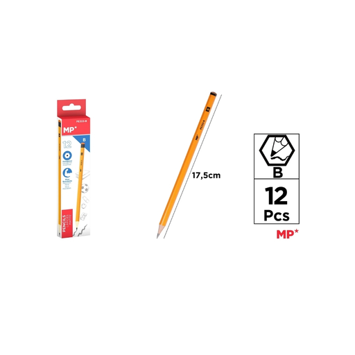 [PE333-B] MP GRAPHITE PENCIL (B) 12 PCS (PE333-B)