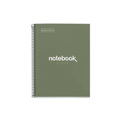 [6095] Miquelrius NB1 A4 80 Sheets 80G LINES GREEN EMOTIONS MR RECYCLE 