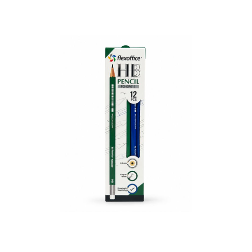 [315202] FLEXOFFICE WOODEN HB PENCIL FO-GP011 4 PKT